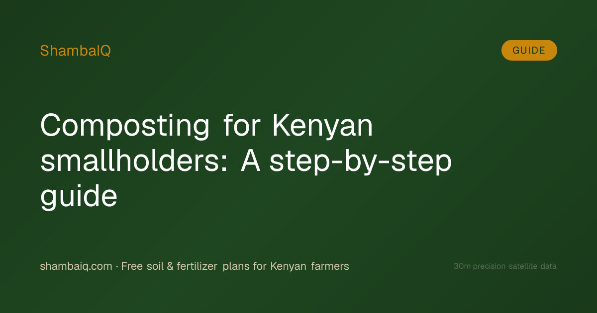Composting for Kenyan smallholders: A step-by-step guide
